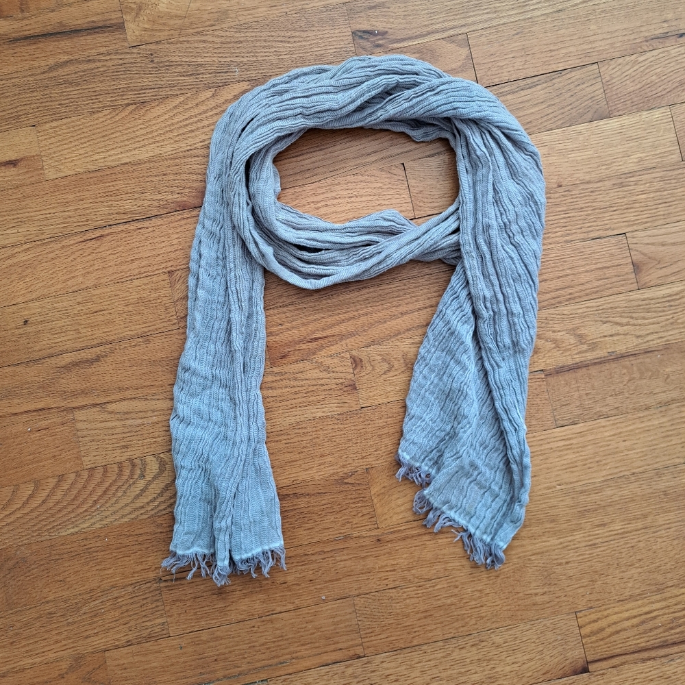 Light Gray Textured Scarf
